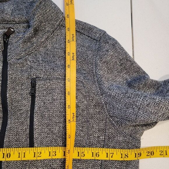 Marc New York Herringbone Zip Front Jacket Womens M Becket Fleece Lined Pockets - Picture 11 of 12